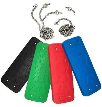 Klingl Spielgeräte Schaukelsitz Top-Line - Farbe und Kette zur Auswahl, Farbe:schwarz, Kette:200 cm V2A Edelstahl