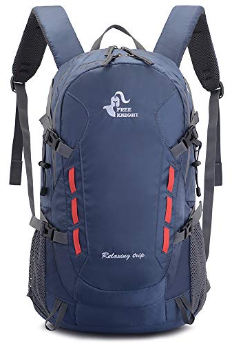 Bseash 40L Leichter wasserdichter Wanderrucksack, Outdoor Sport Tagesrucksack Multifunktions Reisetasche für Radfahren Skifahren Camping Klettern (Marineblau)