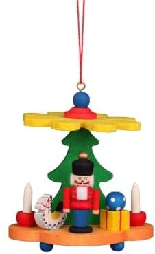 Christbaumschmuck Pyramide mit Nussknacker - 7,5 cm