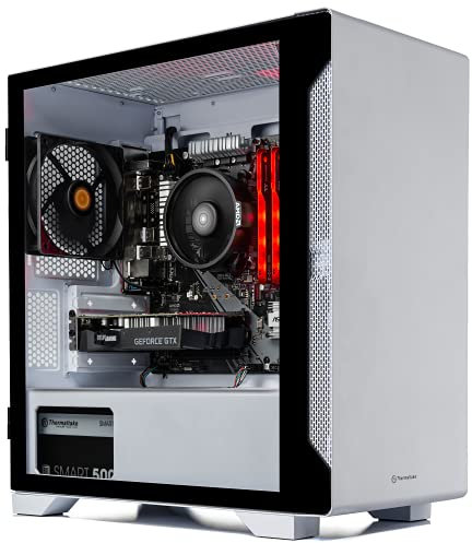Thermaltake Glacier 150 Gaming PC (AMD Ryzen 5 3600, GTX 1650 OC, 16GB RGB 3200Mhz DDR4 ToughRAM Z-ONE RGB Memory, 500GB SSD, WiFi, Win 10 Home) Gaming Desktop Computer S1WT-B450-G15-LCS