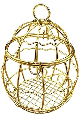 SCASTOE Vogelfutterstation Eichhörnchensicher, Metall, für Wildvögel, klein, zum Aufhängen, Meisenknödel-Halter für Vögel