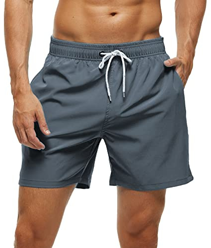 Arcweg Badehose für Herren mit Reißverschlusstasche Atmungsaktiv Wasserabweisend Badeshorts Männer Trainingsshorts Elastisch Verstellbar Mit Tunnelzug Meshfutter
