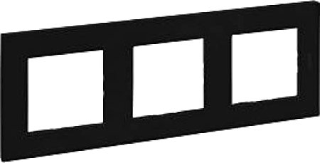 Cadre de finition 3 positions noir Niloe Step encastré