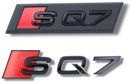Original Audi Schriftzug - für SQ7 und weitere Audi Modelle, Schwarz, Tuning Exclusive Black Edition, Schriftzug-Set für Heckklappe & Kühlergrill, Mehrere Audi Modelle, Schriftzugpaket, Selbstklebend