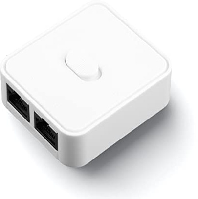 Yunseity Gigabit Network Switch, 2 Port 10/100/1000Mbps 2 In 1 Out 1 In 2 Out Home Network Hub RJ45 Network Splitter Adapter