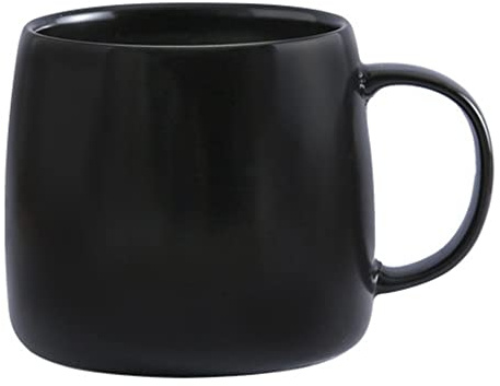 480ml Großer Keramik-Kaffeebecher Mit Henkel,Einfarbig Glasiert Moderne Minimalistische Kaffeetassen Latte Tassen Teetassen Für Büro Und Zuhause,Einzigartiges Geschenk Für Männer Frauen,Schwarz