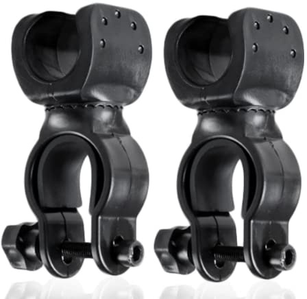 2 Pack Walking Stick Holders CHUNZHILAI Crutches Stick Bracket Crutch Holders Cane Holder for Drive Rollator Walker Wheelchair (Black)