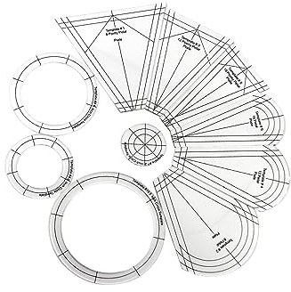 VUIUYOIES Set of 10 Stylish Regular Dresden Plate Template Stencils Quilt Ruler DIY Tool, Type 1