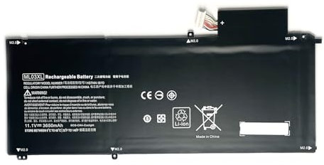 (11.4V 42Wh) ML03XL HSTNN-IB7D 813999-1C1 Batteries d'ordinateur Portable pour HP Spectre X2 Detachable PC X2 Detachable 12 12-A001DX 814277-005 814060-850