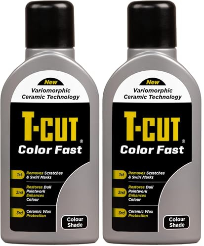 T-Cut 3 in 1 Color Fast Paintwork Restorer Car Polish, Silver, 500 ml (Pack of 2)