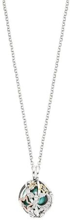 Engelsrufer Heaven Tricolor Klangkugel Anhänger, rhodiniert, gold & roségold, 925er Sterlingsilber Kette mit Zirkonia, verstellbar, nickelfrei, Allergiker geeignet