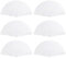 LAMEK 6 Pcs Weiß Fächer Falten Handfächer Seide Stoff Faltbare Faltfächer Handheld Klappfächer Taschenfächer Folding Hand Fans Vintage Accessoire für Sommer Hochzeit Tanzabend Party Wand