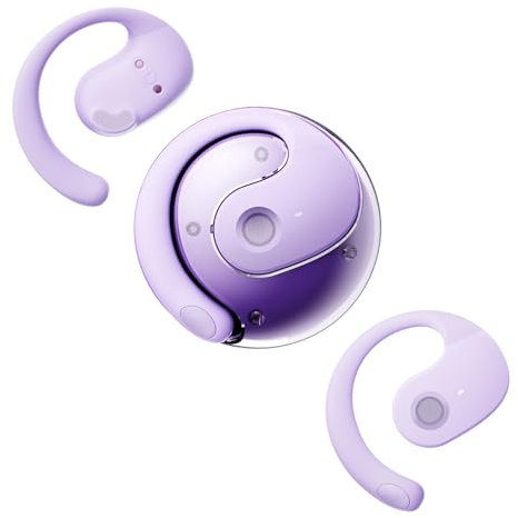 Open Ear Headphones Wireless Ear Hanging Bluetooth Headset Open Ear Earbuds Wireless Bone Air Conduction Conducting Headphones Bluetooth Bone Air Conduction Earbuds Earphones Purple