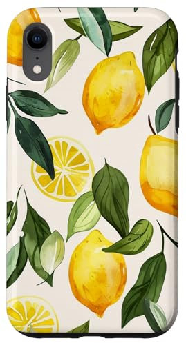 Pattern Art Lemon Fruit Vintage Case for iPhone XR