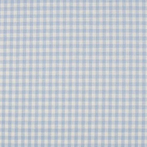 Baumwolle KARO Karierte Baumwolle mit 1x1 cm Karo`s 0,5m - Öko-Tex Fahnentuch Dekostoffe Tischdecke Meterware (Hellblau)