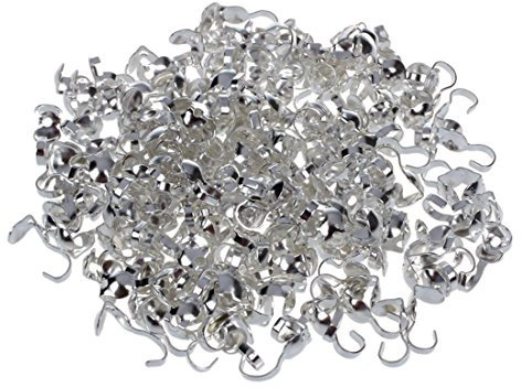 Marran 200X Cache Noeud en Metal Plaque Argent 9X3MM Collier