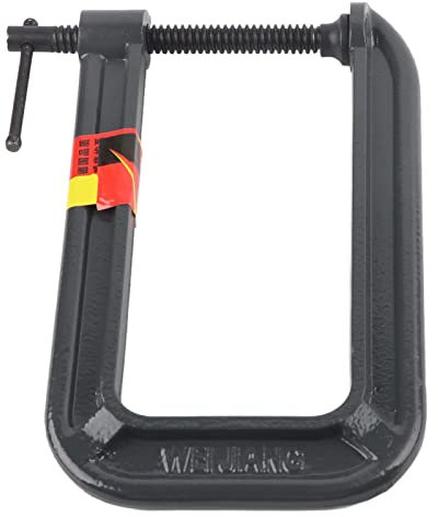 Square Throat Clamp Deep Reach Clamp Steel with Heat Treatment Large Moment Long Reach Clamp for Bonding Nailing Drilling Welding Cutting and Bending (Clamping Thickness 70*Depth 180mm)