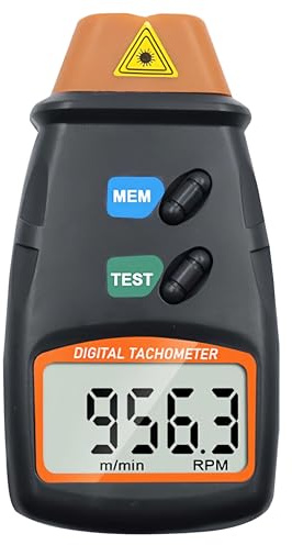 ThreeH Digitales Tachometer Berührungsloses LCD-Fototachometer Handheld RPM Tester Meter Motor Geschwindigkeit Gauge für Motor Räder Drehbank Elektrische Lüfter mit Batterien enthalten