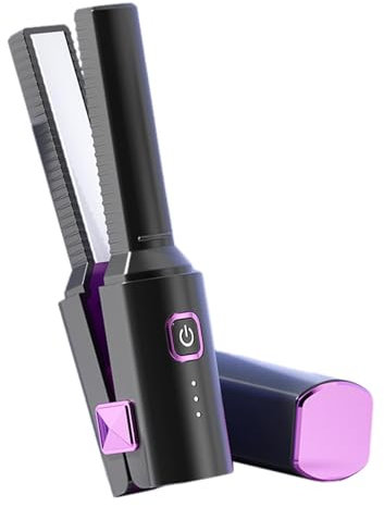 Xatteua Plancha pequeña, miniplancha, Lápiz Plancha, Calentamiento pequeño y rápido, plancha anti-escaldaduras para flequillo, hombres, cabello corto, todos los peinados