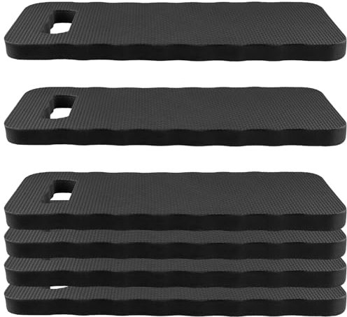 FUNSUEI 6 Stück Kniekissen für den Garten, 40 x 18 x 2 cm Schwarz Kniematte Gartenarbeit Knieunterlage für Arbeiten im Garten