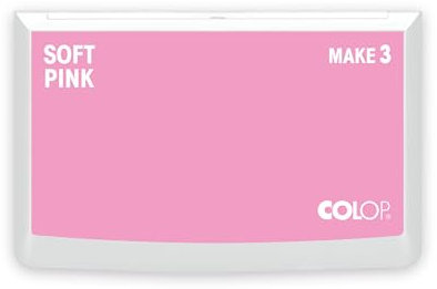COLOP Stempelkissen MAKE 3 soft pink 90 x 160 mm, Kissen für traditionelle Handstempel und Kreativstempel