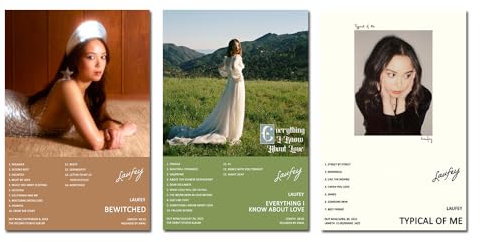 Laufey Poster mit Albumcover, limitierte Auflage, ungerahmt, 20 x 30 cm, Leinwandposter, Schlafzimmer, Dekoration, Landschaft, Büro, Raumdekoration, Geschenk