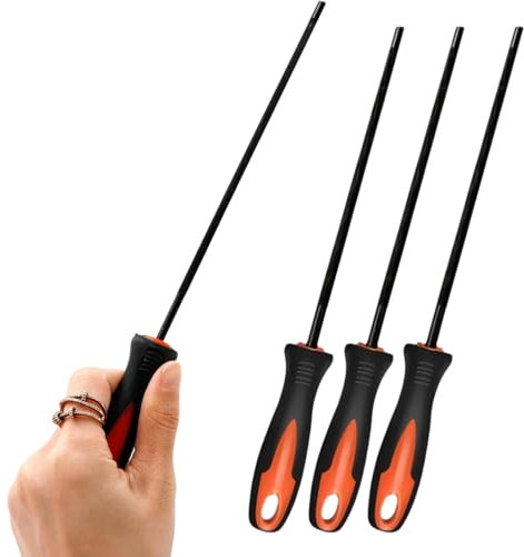 3 Stück Feile für Kettensäge, Pferd Kettensägefeile mit Griff, Feile, Kettensägefeile, Gibt Es Größen Von 4.0/4.8/5.5 mm, Geeignet Kettensägen