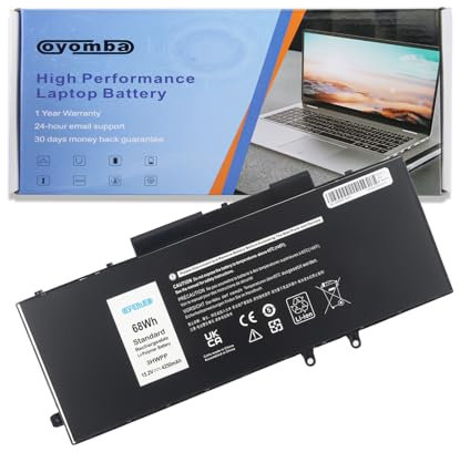 Oyomba 3HWPP Batterie 3PCVM pour Dell Latitude 5501 5401 5411 5510 5511 Precision 3541 3550 3551 Series Inspiron 75002n1, 7706 2n1, 7506 2n1 01VY7F 1VY7F N2NLL TV. 6DC2