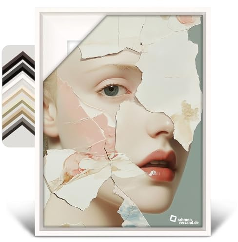 Rahmenversand® Schattenfugenrahmen in verschiedenen Farben (40x40cm Innenmaß + 1,4cm Fuge) - Rahmen für Leinwand aus Holz - Handgefertigte Leerrahmen - Bilderrahmen für Leinwände