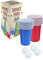 Drinks Beer Pong Party Game Set, 20 Cups (10 Red + 10 Blue), 4 Balls, with Game Rules and Gift Box