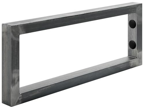 HOLZBRINK Supporto per mensola in metallo 40x15cm HLA-A (1pz) | Supporto per mensola lavabo da appoggio, reggimensola da muro | Colore: Acciaio Grezzo Laccato