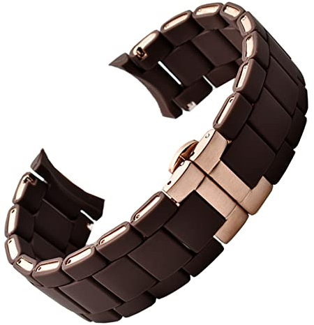 QSYJCCXD Bande de montres en acier en caoutchouc en caoutchouc noir en silicone noir pour Armani AR5905 | 5906 | 5920 | 5919 | 5859 Femmes 20 mm homme 23 mm Bracelet de bracele