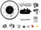 26 Zoll Hinterrad-Umbausatz - 48V 1500W E-Bike Umbausatz Ebike Motor 7 Freiläufe E-Bike Conversion Kit mit LCD Display, 500RPM, Electric Bicycle Umbausatz