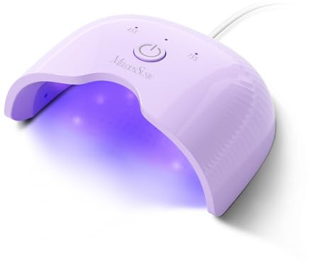 MelodySusie Lampe UV Ongles Gel, P-ART06F Sécheur LED pour Vernis à Ongles | 6W, Compact et Léger, Minuterie 45s/75s, Capteur Automatique, Écran LCD, Séchage Rapide, pour Débutants à la Maison