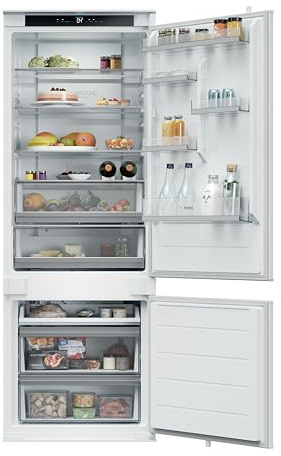 Haier 2D HBQW5719E - Frigorífico Combi Integrable, 382L,WIFI,Motor Inverter, My Zone, Total No Frost,Ancho 69 cm, Alto 193.5 cm,Iluminación LED, Blanco