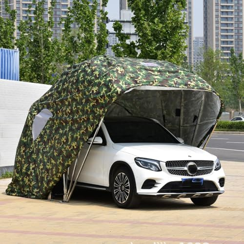 Carport aus Edelstahl, strapazierfähig, faltbar, einziehbar, vollautomatisch, große tragbare Garage, Outdoor-Autoüberdachung für Auto