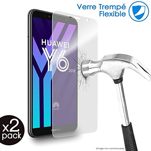 Karylax - Protector de pantalla de cristal suave, dureza 9H, antiarañazos, protector de pantalla para smartphone Honor 9 Lite (Pack x2)