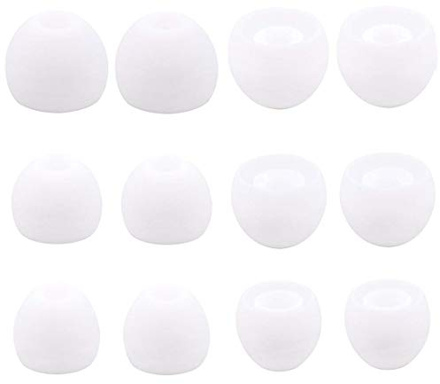 BLLQ S/M/L, 6 Paar Silikon-Ohrstöpsel für Senso, Zeus, Otium, Hussar, Sony In-Ear-Kopfhörer, S/M/L, Weiß