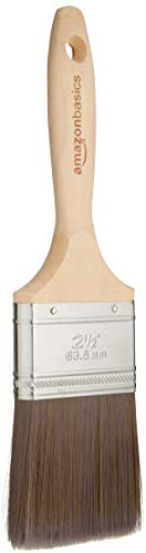Amazon Basics, 6.35 cm Flat Edge Master Pro Paint Brush, Wood Brown