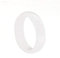 PAURO Damen Ring Keramik 6Mm Comfort Fit Hochzeitsband Einfachen Poliert Weiß Größe 60