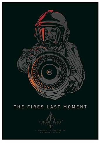 Feuerwehr Poster Wandbild - Fires last Moment - im Format 100 x 70 cm als Wohndekoratio