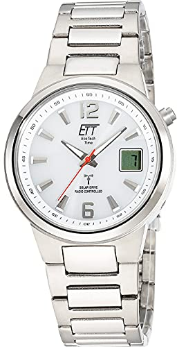 ETT Eco Tech Time Radio Solar Men's Watch Analogue with Digital Date with Titanium Strap EGT-11467-11M, Bracelet