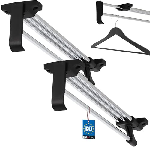 KOTARBAU® 2er Set Ausziehbare Kleiderstange 350 mm für Garderobenschrank Robust
