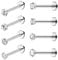 YADOCA 8 Stück Labret Piercing Nasenstecker für Damen Herren 16G Edelstahl Monroe Piercing Knorpel Tragus Front Helix Ohrring Piercing Schmuck Nasenpiercing 6mm 8mm 10mm