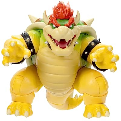 Super Mario Nintendo Figura Bowser con Efecto de Fuego por la Boca de 20 cm de Altura – Esta Figura Tiene 14 Puntos de Articulación y un Gran Nivel de Detalle – Juguetes Niños 3 Años +