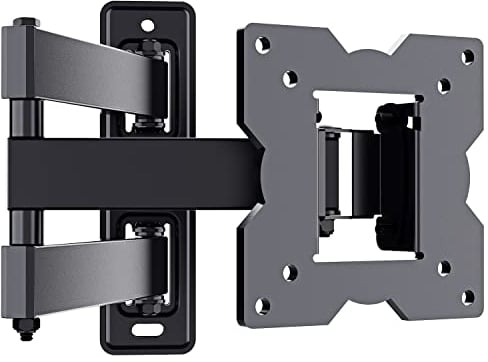 ATHLETIC Soporte de Pared para TV 14-30 Pulgadas - Inclinación y Giratoria – MAX VESA 100x100mm - Ultra Delgado para Pantallas LED, LCD, Plasma y Curvadas - Capacidad de Carga Máx 20 kg