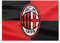 AC Milan Bandiera Grande con Logo, 100x140 cm, Poliestere, Prodotto ufficiale, Rossonero
