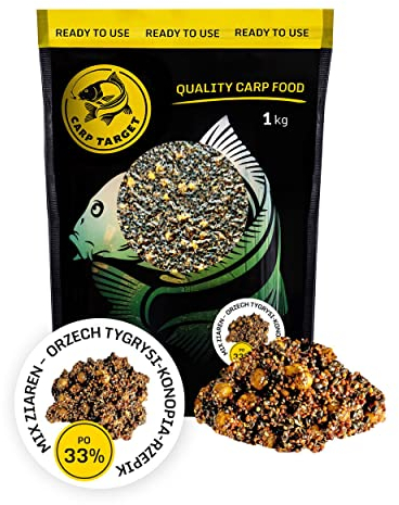 Carp Target Erdmandel Hanf Odermennig Körner Mix Angelköder 1kg