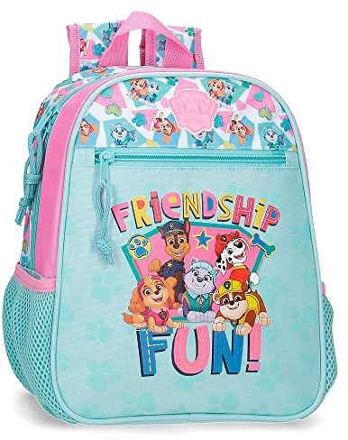 Paw Patrol Patrulla Canina Friendship fun Mochila Preescolar Adaptable a Carro Azul 23x28x10 cms Poliéster 6,44L