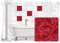 Medianlux Fliesen-Aufkleber Fliesen-Bilder Damast Barock Nostalgie Retro Floral Rot Bad WC Deko Folie Badezimmer Dekoration, 4 Stück, 20x20cm m21-rot-114831